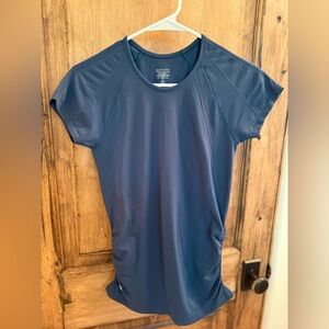 Athleta Blue Fitted Cap Sleeve T-Shirt